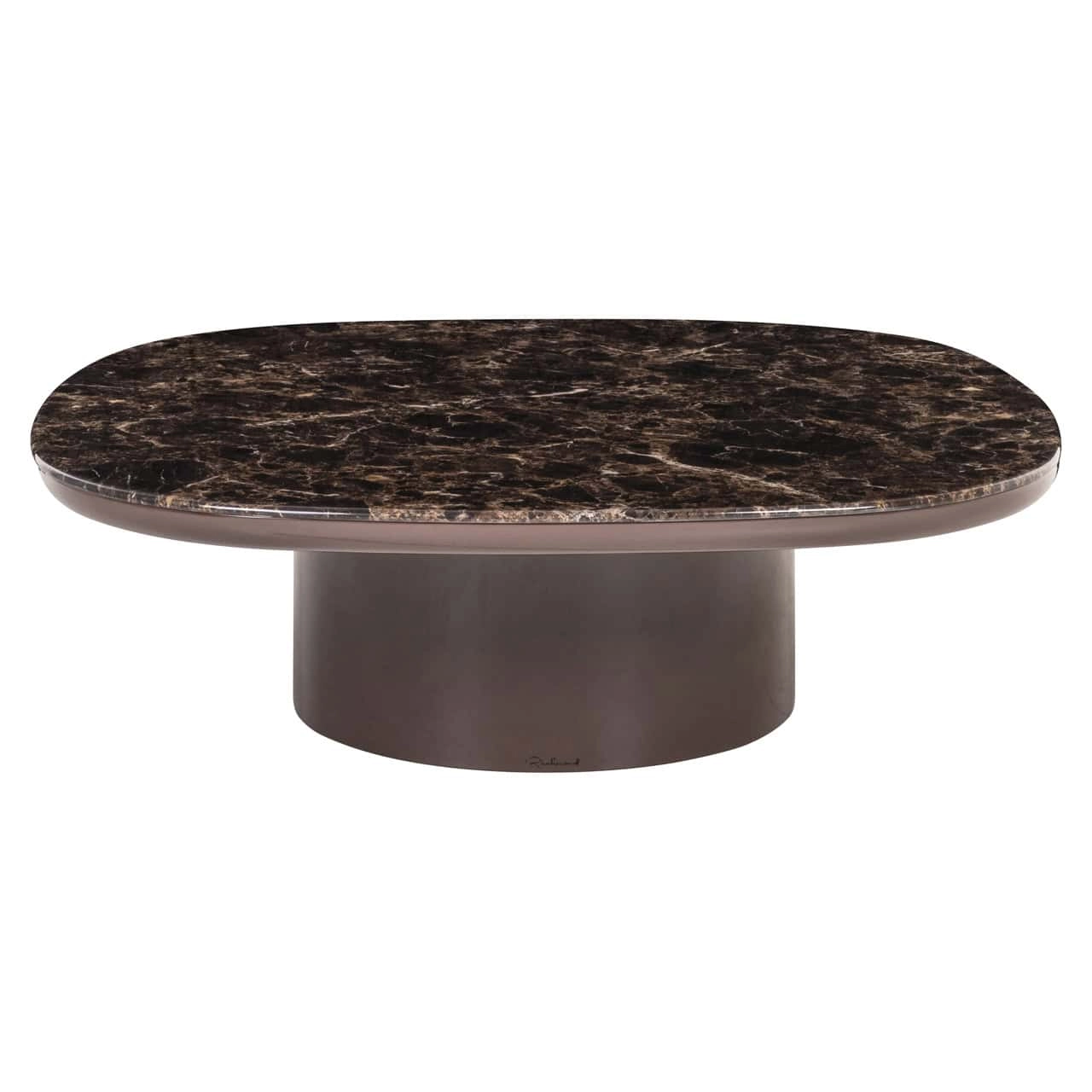 Richmond Interiors Almundi Coffee Table Ø100 – Chocolate Brown Ceramic & MDF