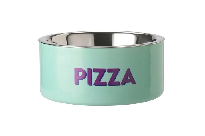 Ciotola per Cani in Acciaio Inox Gift Company “Pizza” – Verde Ø 20 cm