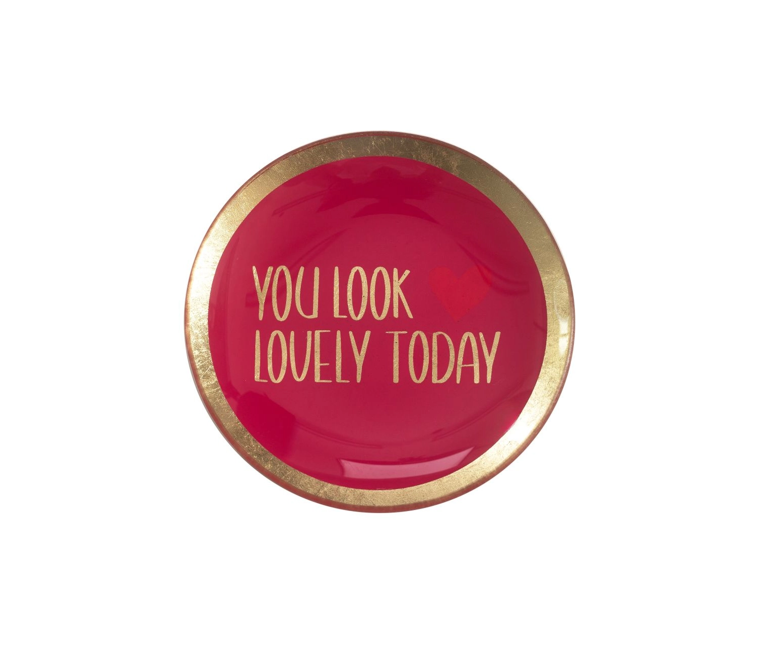 Piatto Decorativo Gift Company Love Plates – You Look Lovely Today Vetro Ø10 cm