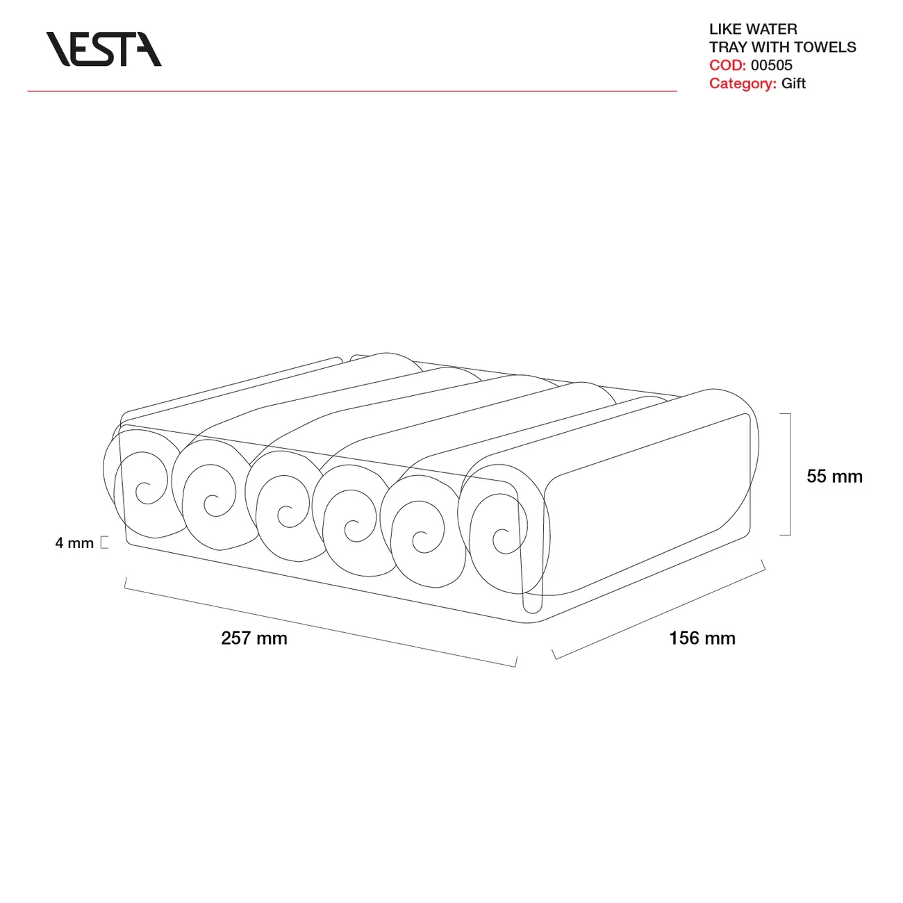 Vesta Washbasin Tray Like Water