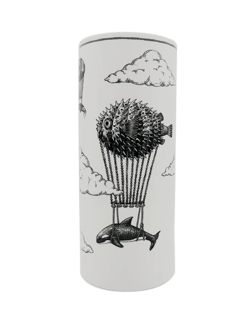 Vaso Porcellana Aquatic Creatures "Day" Bianco