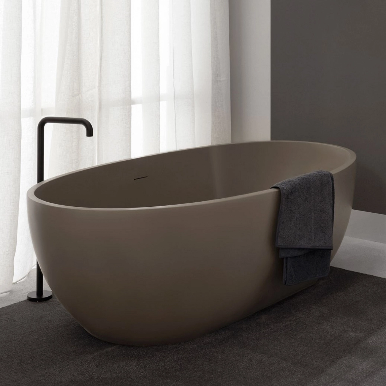 Cielo Shui Comfort Vasca Freestanding in Solid Surface – cm 170x87 Arenaria