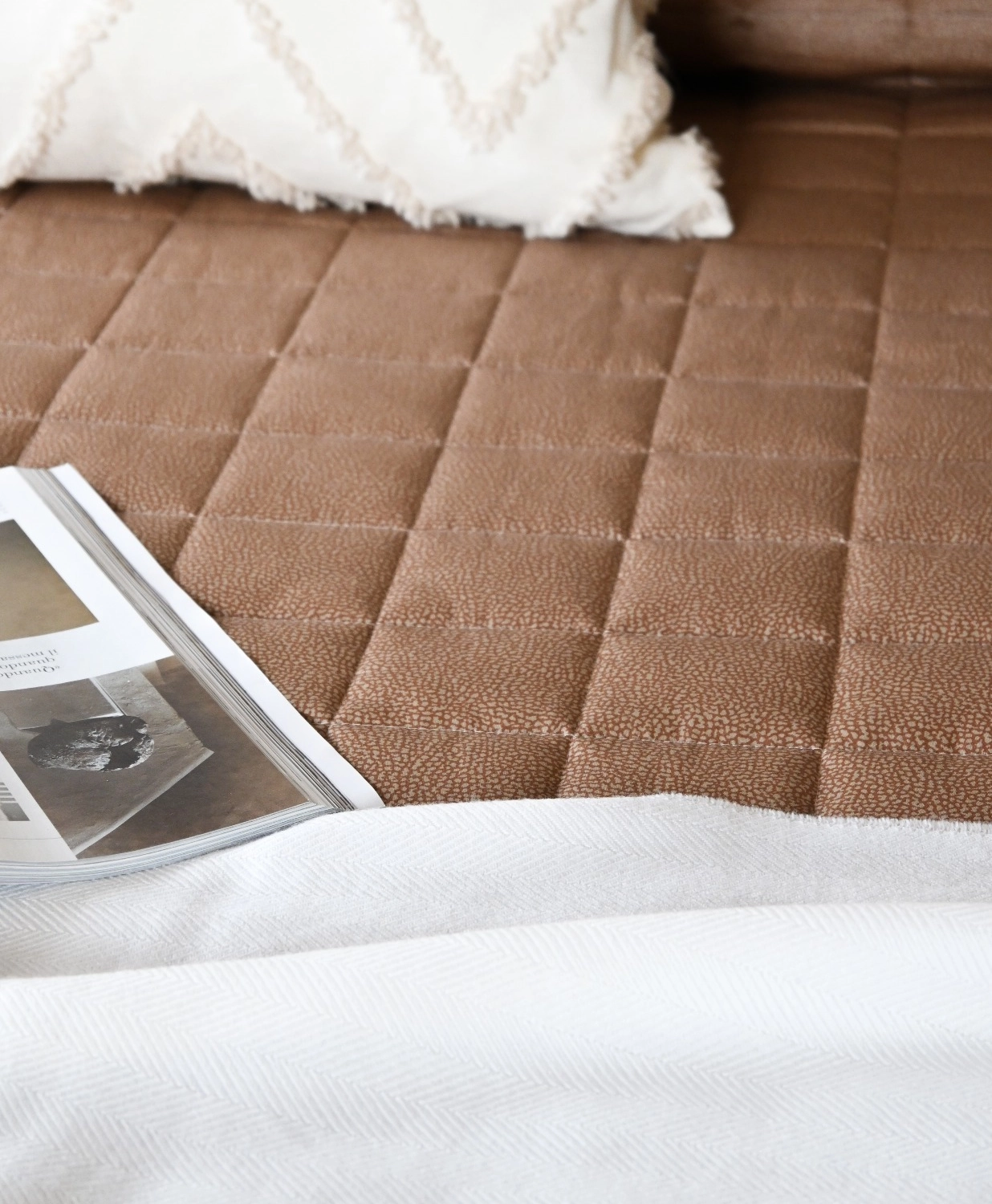 Borbonese Minimal Lekka Narzuta – Satyna Bawełniana Skóra 100 g Rozmiar Małżeński