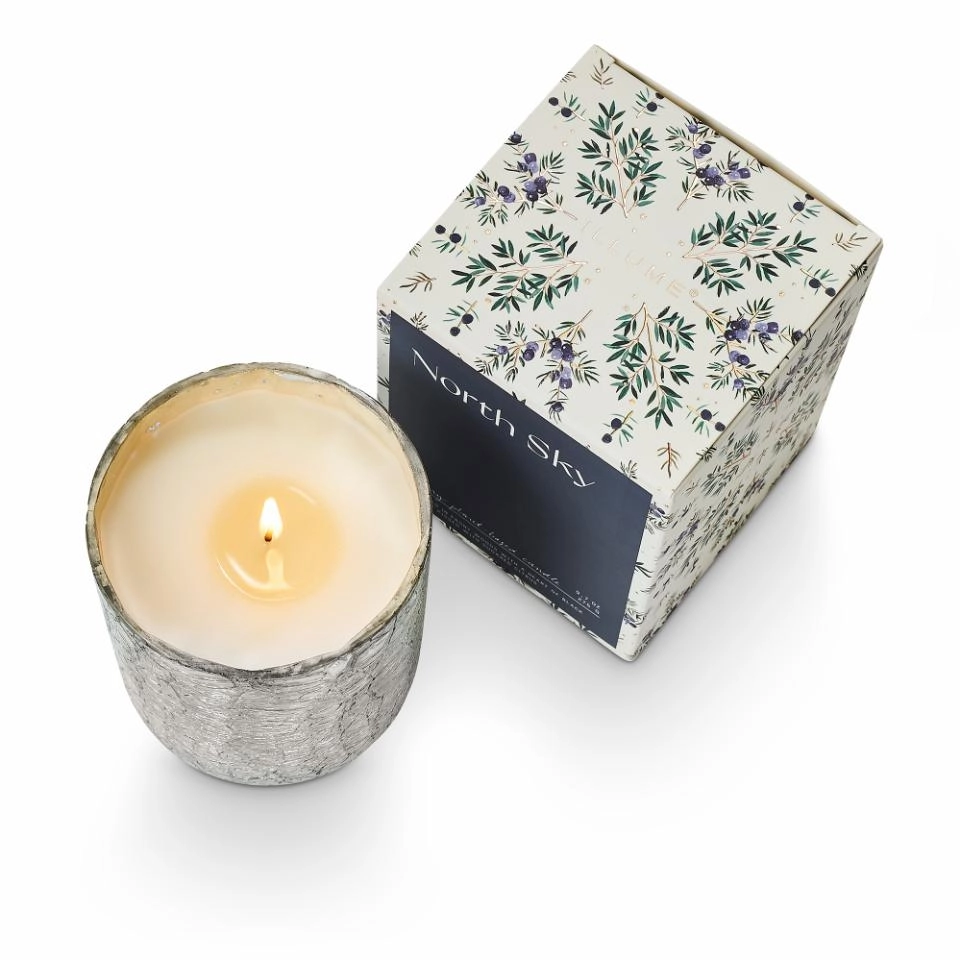 Bloomingville Blue Crackle Glass Candle North Sky – ILLUME 235 gr