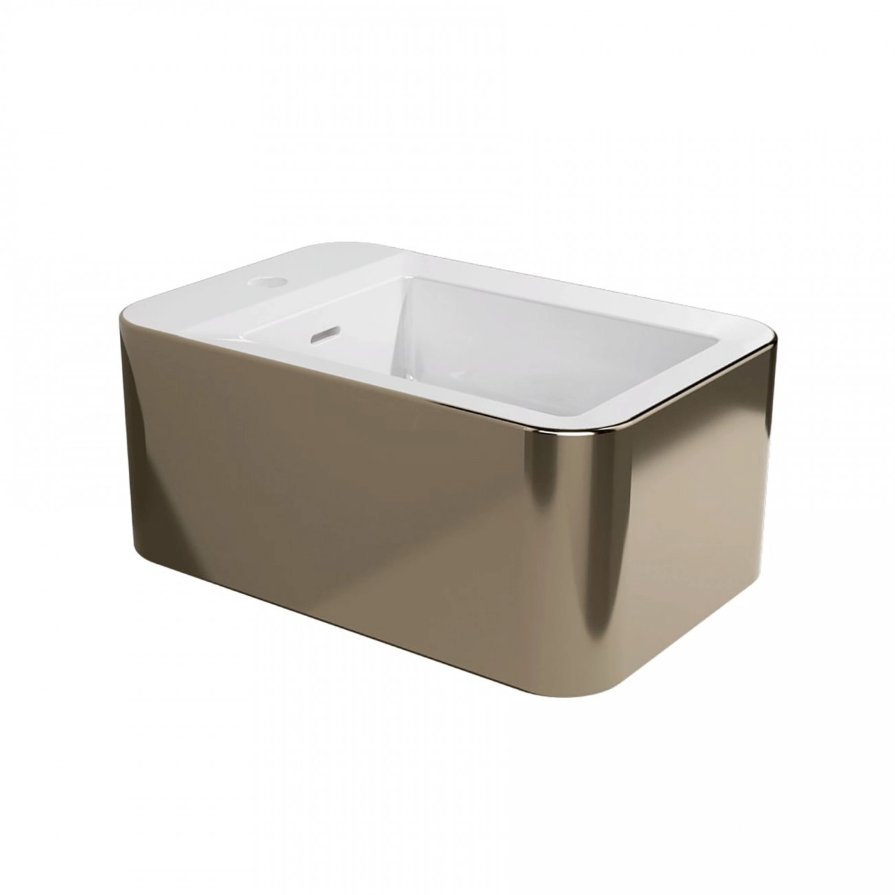 Bidet zawieszony Flaminia Nile Metaliczny lśniący Platynowy
