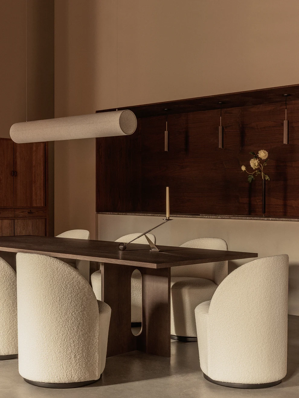 Pendant Lamp Audo Copenhagen Hashira linear Linen