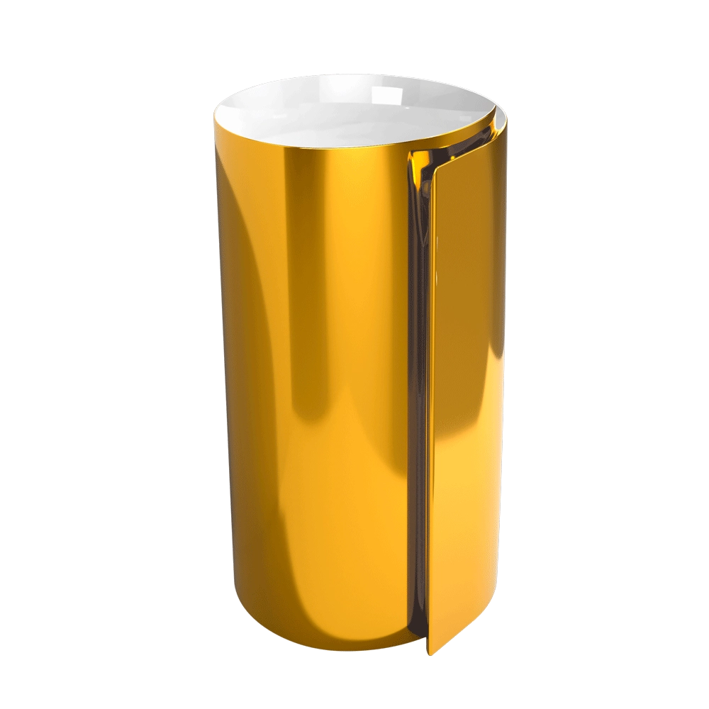 Lavabo freestanding Flaminia Monoroll Metal Oro Lucido