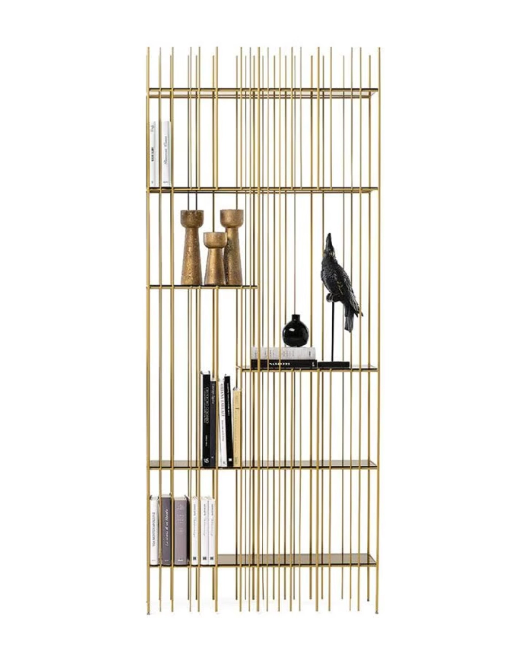 Mogg Freestanding Bookshelf Metrica A Gold