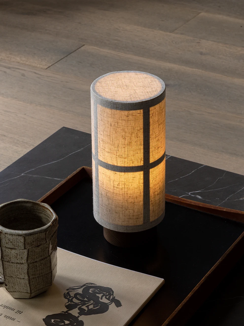 Portable Dimmable Table Lamp Audo Copenhagen Hashira Linen