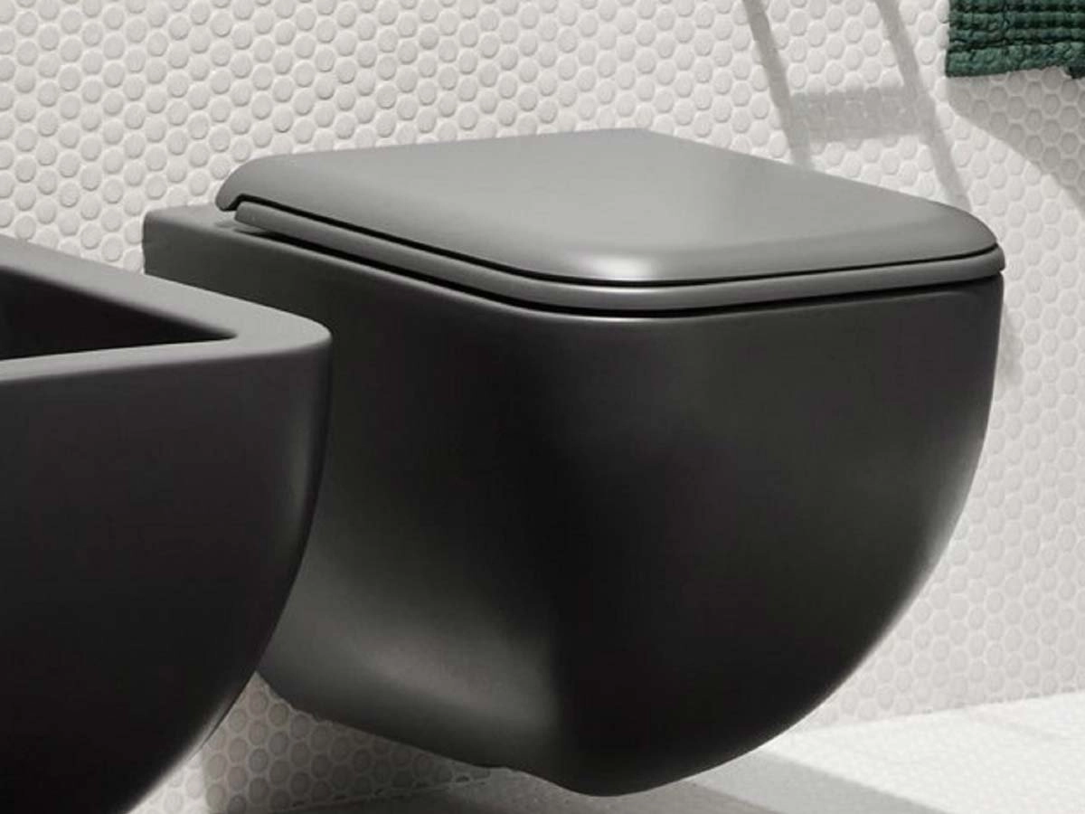 Cielo Wall-Hung Rimless Toilet Shui Comfort Glossy Black