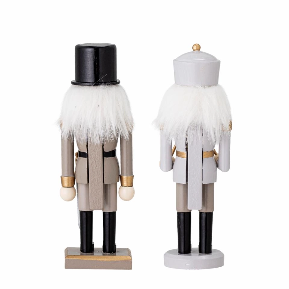 Bloomingville Christmas Decoration Darren – Set of 2 Wooden Nutcrackers