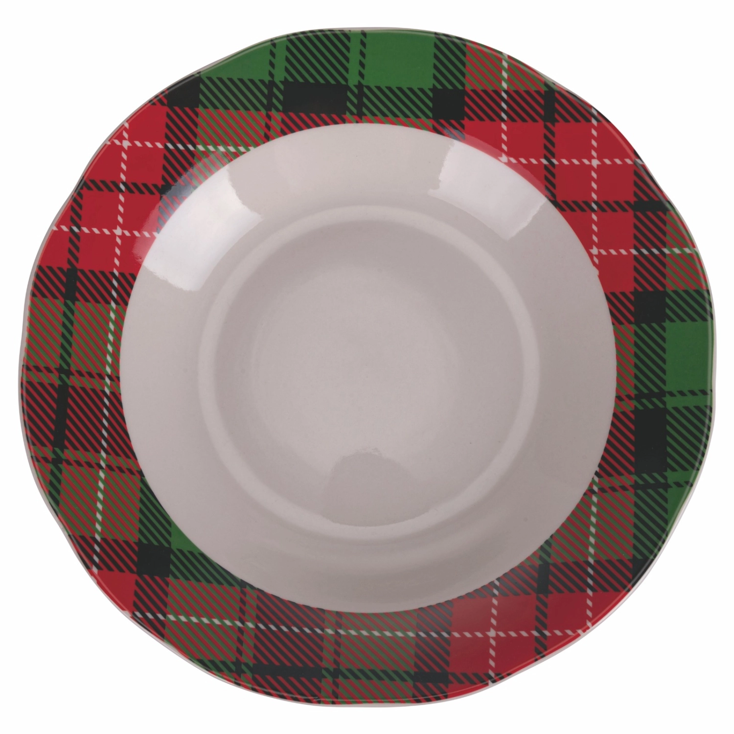 Set Piatto Fondo Natale pz.6 Villa D'Este Scotland Porcellana Tartan