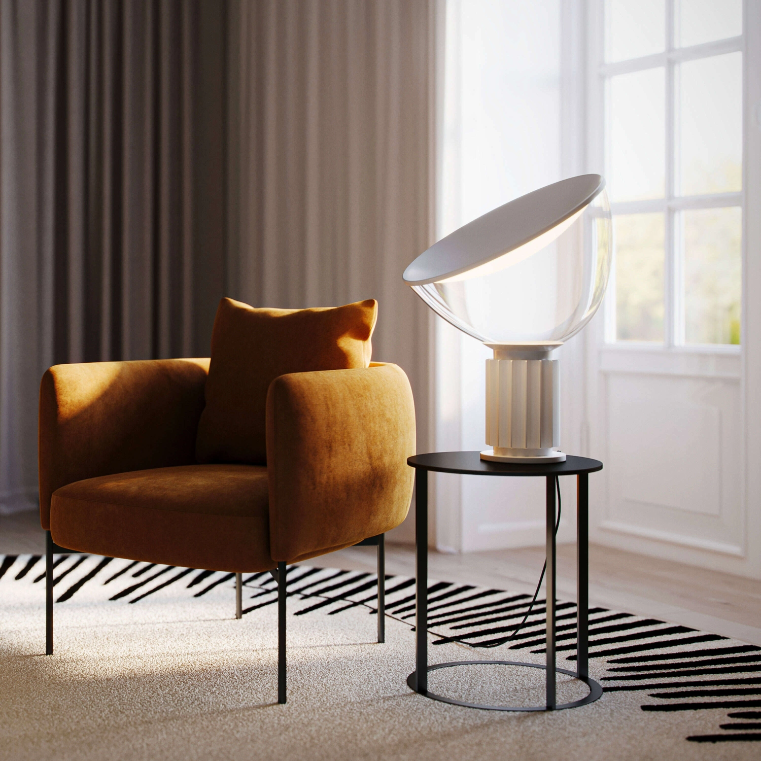 Table lamp Flos Taccia Matt white