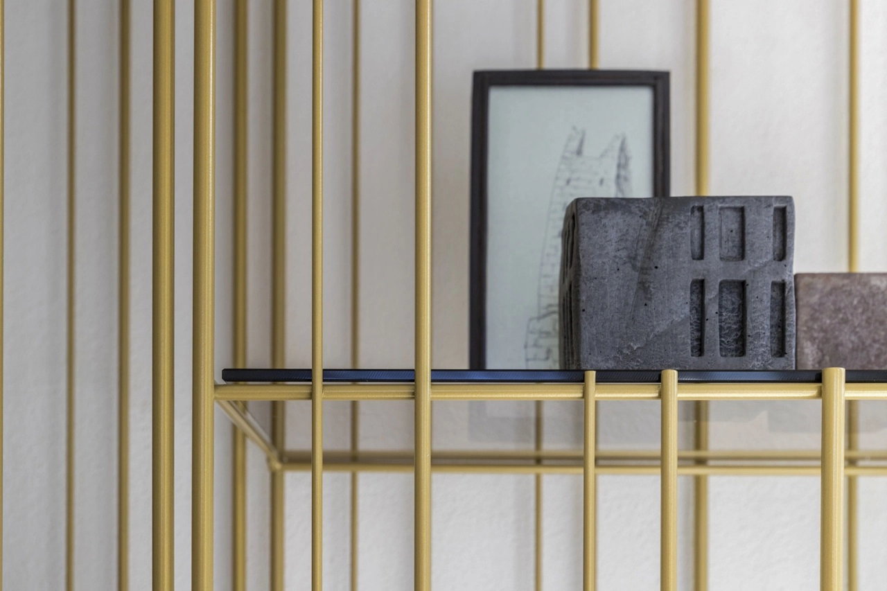 Mogg Freestanding Bookshelf Metrica A Gold