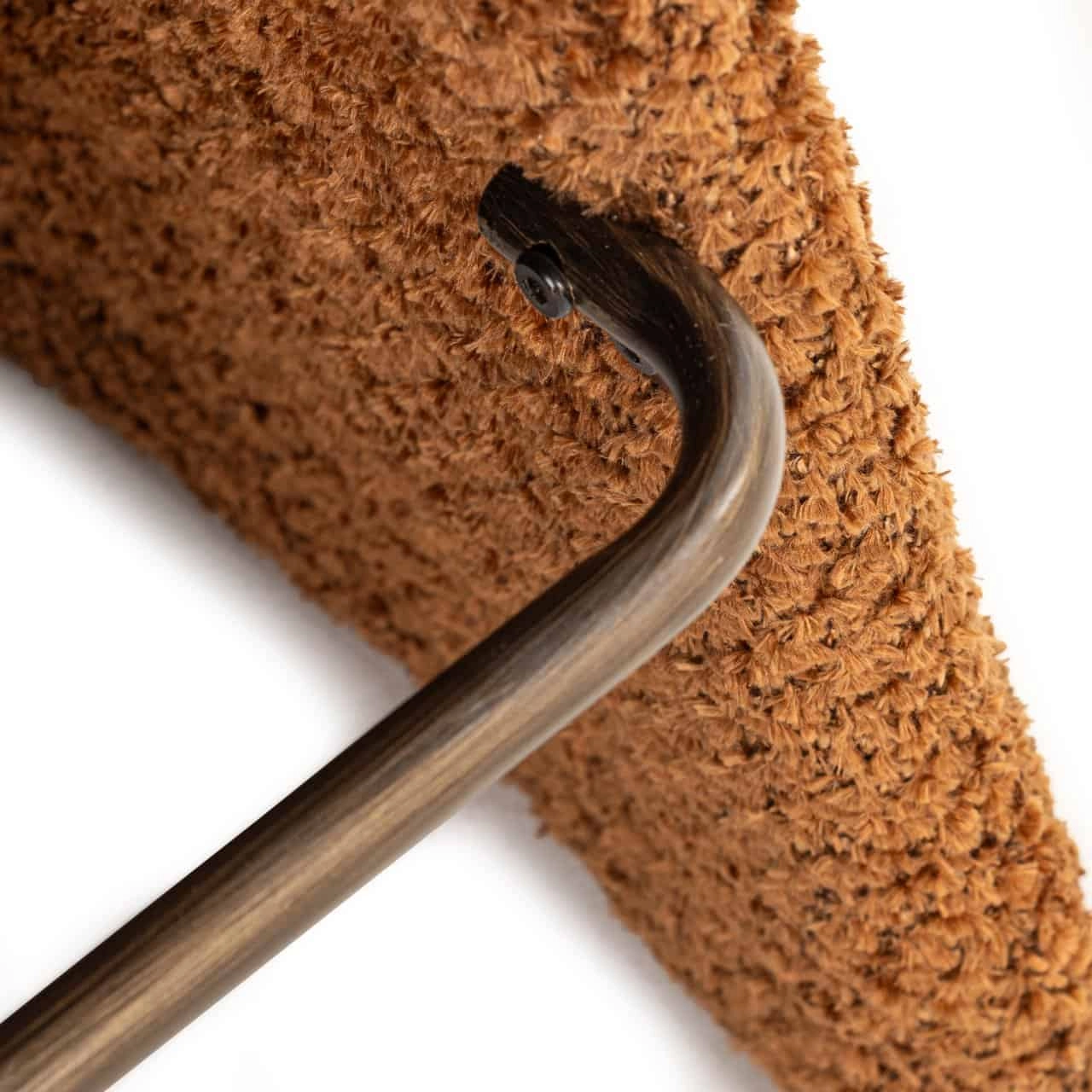 Richmond Interiors Set of 2 Gatsbi Bar Stools – Cinnamon Brown with Bronze Footrest