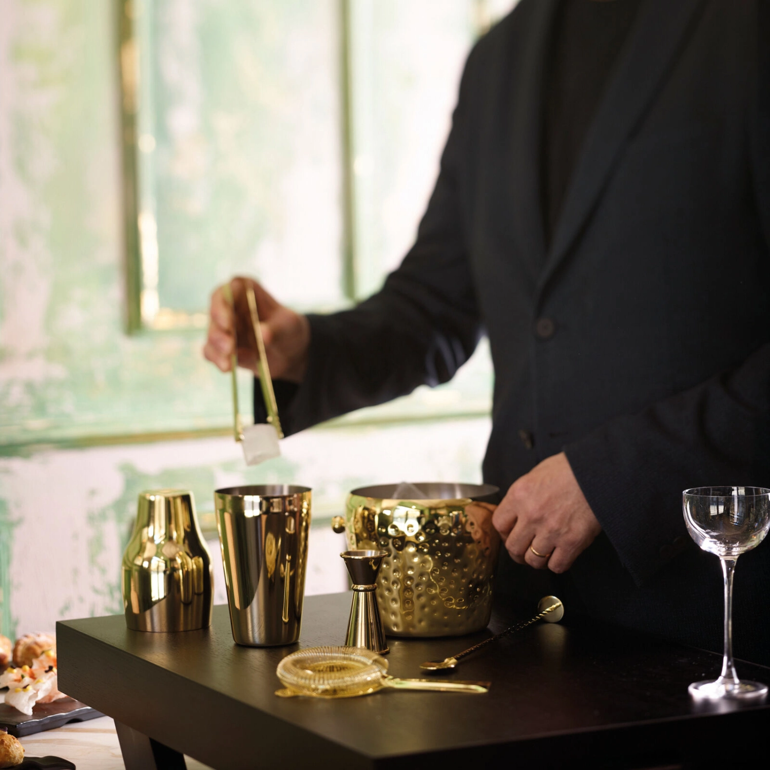 Paderno Mixology Set 6 Pieces Ice Stainless Steel Gold