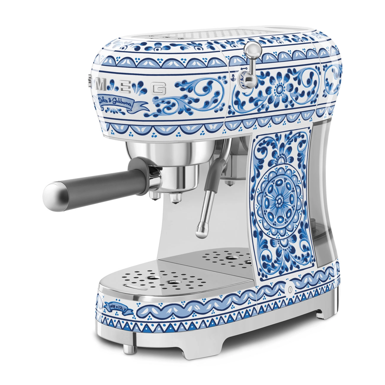 Smeg Ręczny ekspres do kawy 50's Style Dolce&Gabbana Blu Mediterraneo