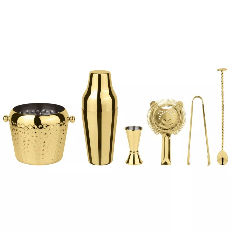 Paderno Mixology Set 6 Pieces Ice Stainless Steel Gold