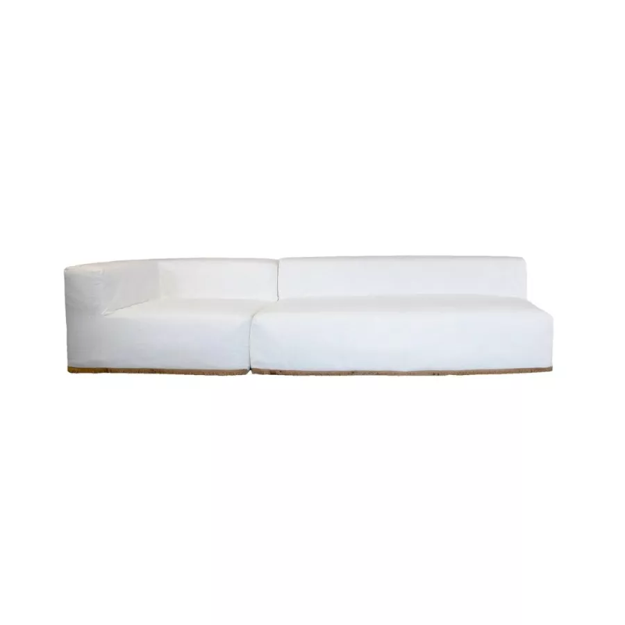Modułowa sofa z frędzlami Mx Home 4/5-osobowa Biała