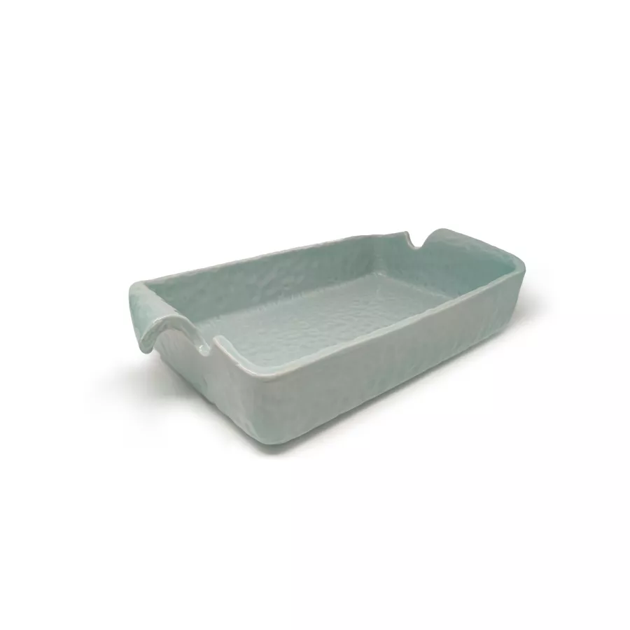 Rectangular Baking Dish La Ceramica d'Italia Materia 39x21cm Acquamarine