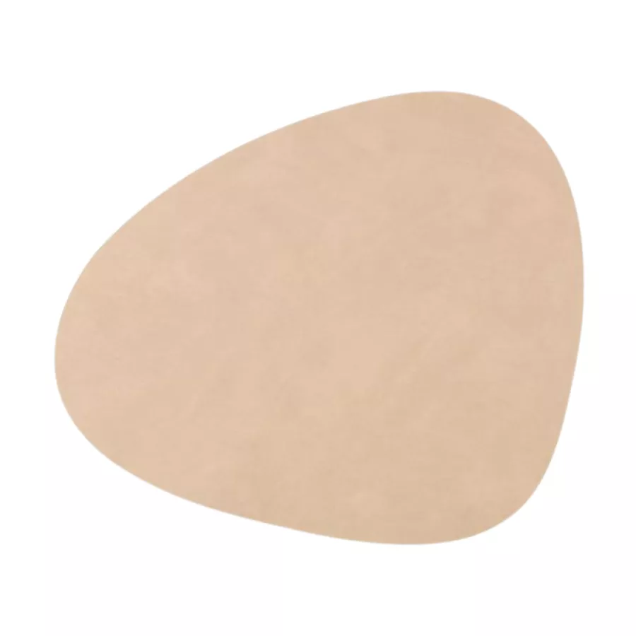 American Placemat Asymmetrical Faux Leather Beige