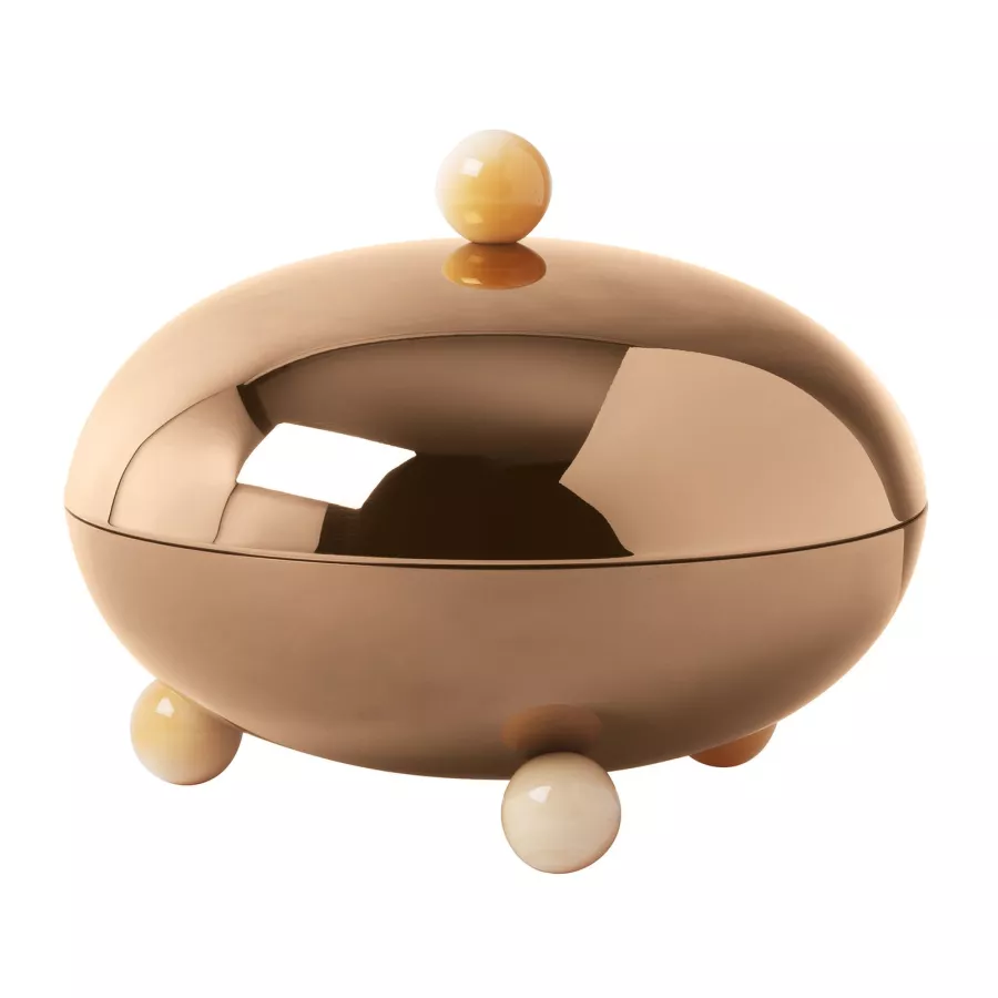 Centrotavola Penelope Mirror PVD Rum Ø 20,5 cm