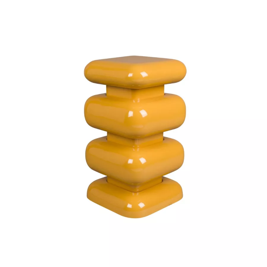 DutchBone Tavolino Laterale Stubby - Giallo Ocra Ø 29 x H 49 cm