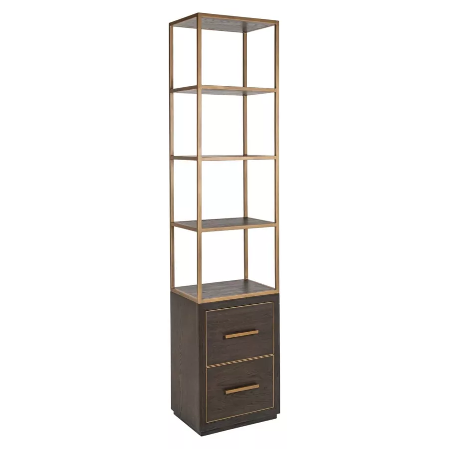 Richmond Interiors Carter Display Cabinet – Open Shelving Unit with 2 Drawers