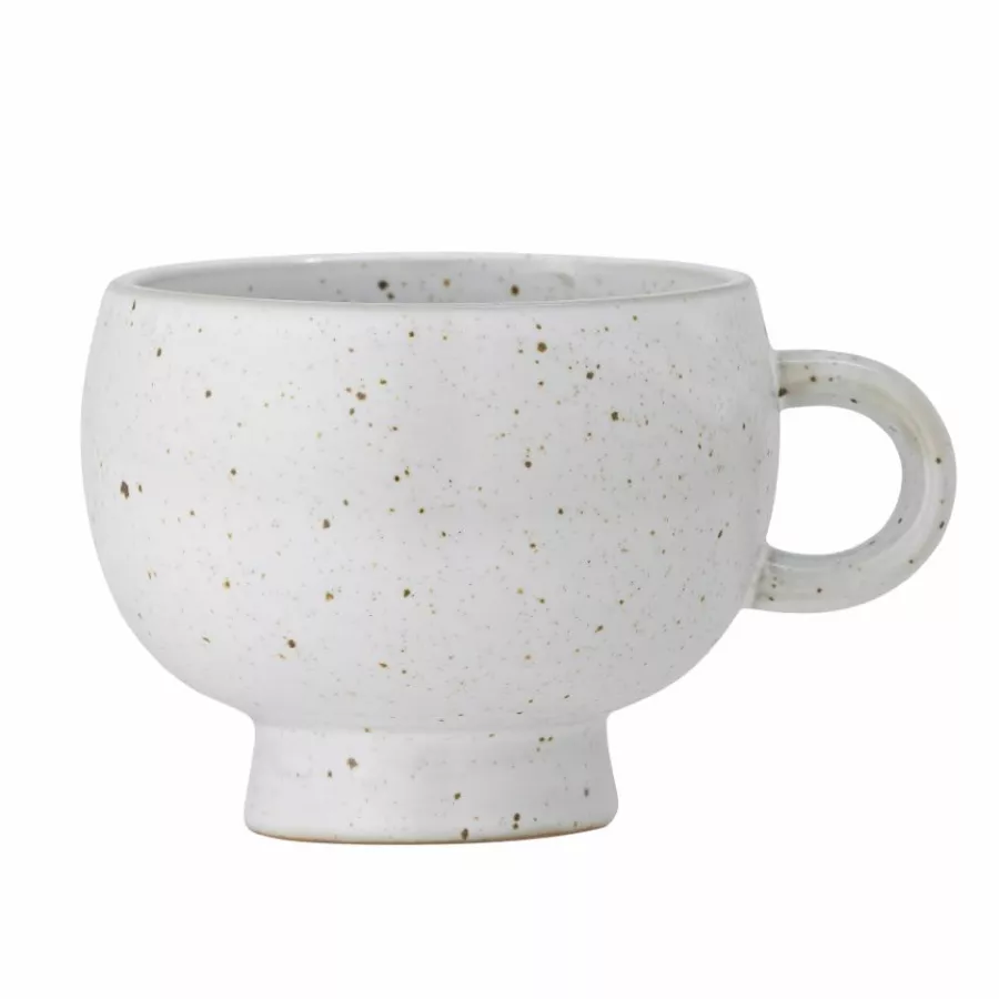 Bloomingville Tazza Emilio Gres Bianco