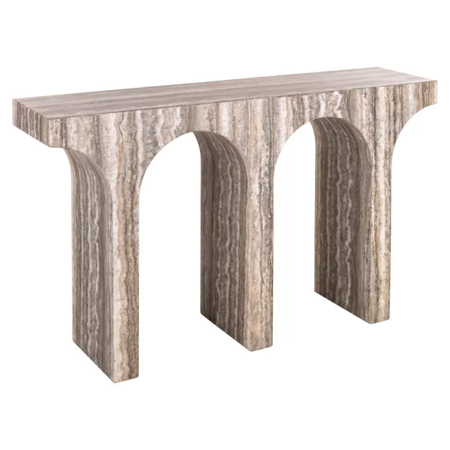Richmond Interiors Dulce Grey Console Table – Guangxi Marble