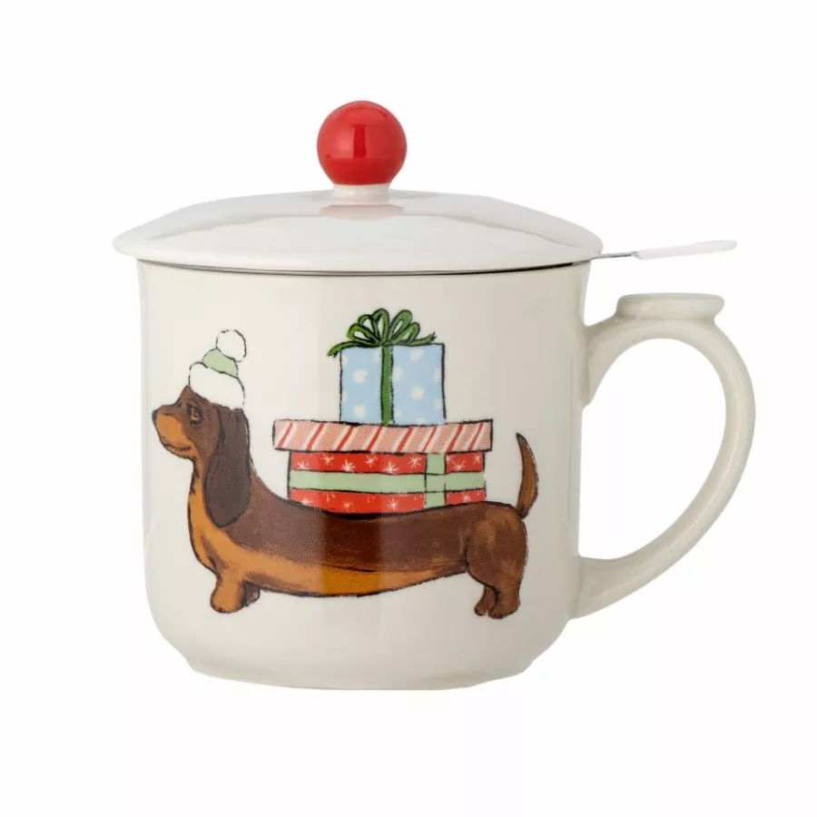 Dachshund Cup Bloomingville Valentin Stoneware