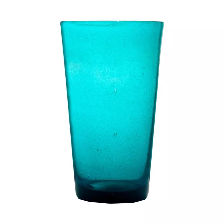Memento Blown glass tumbler for drinks in Turquoise color