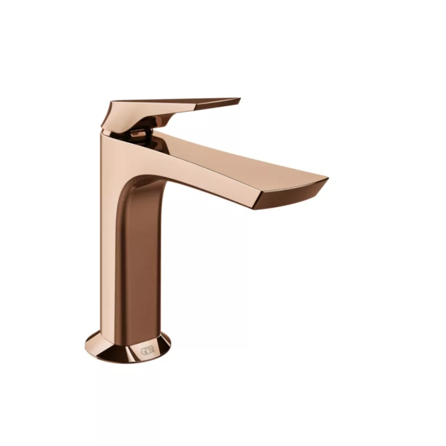 Gessi Ventaglio 72051 – Miscelatore Lavabo Basso in Ottone con Piletta Stop&Go - Copper PVD