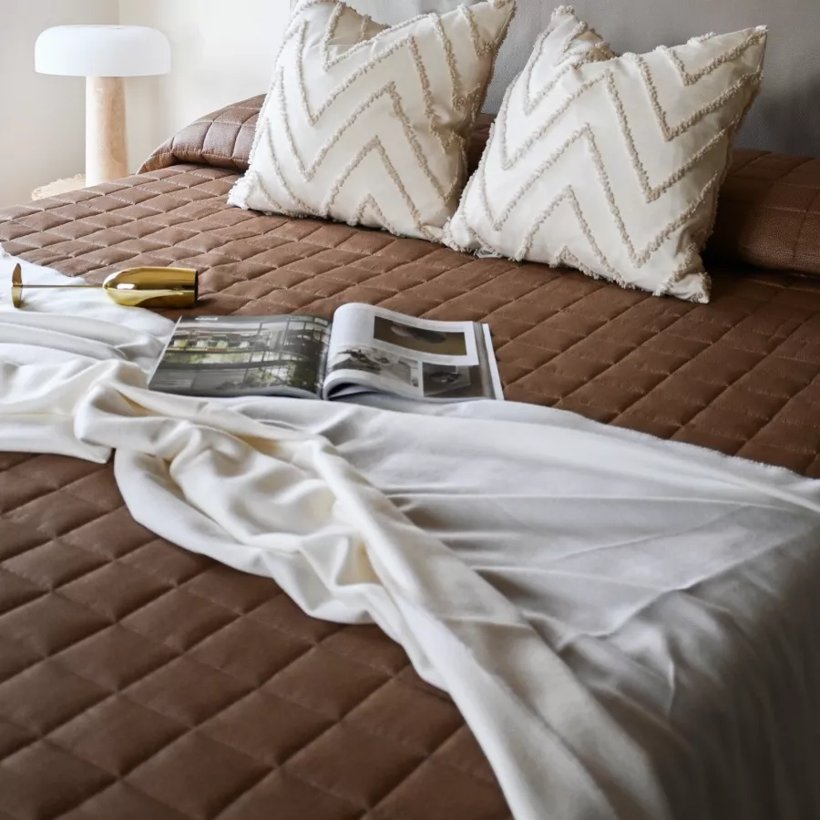 Borbonese Minimal Lekka Narzuta – Satyna Bawełniana Skóra 100 g Rozmiar Małżeński