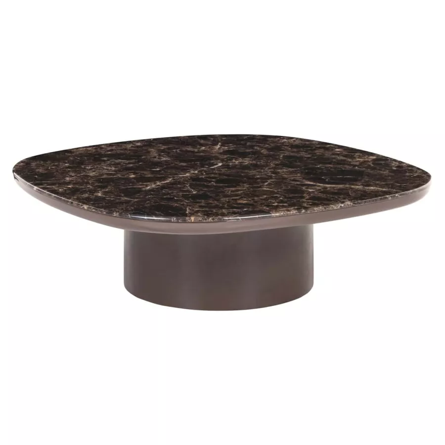 Richmond Interiors Almundi Coffee Table Ø100 – Chocolate Brown Ceramic & MDF