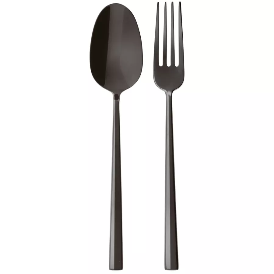 Sambonet Set 2 cutlery serving Mirror PVD 2Black