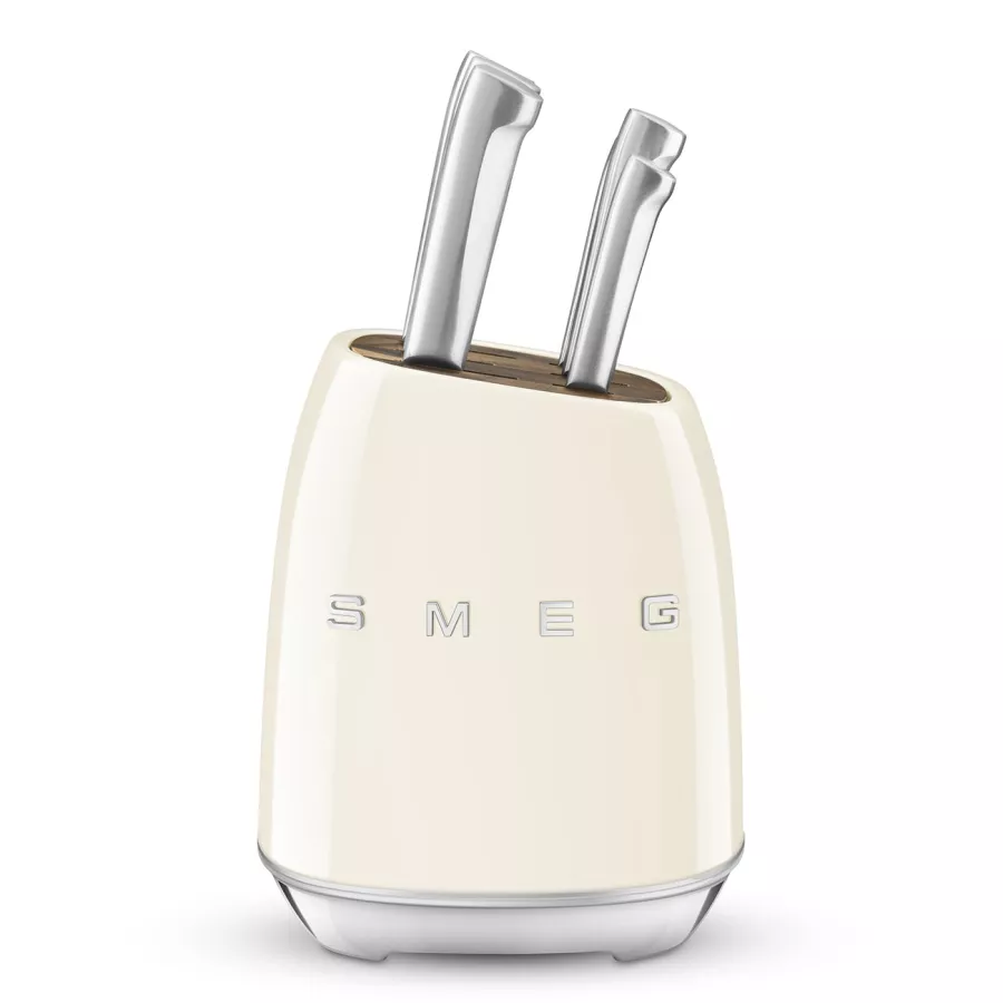 Smeg Knife Block 50's Style Cream