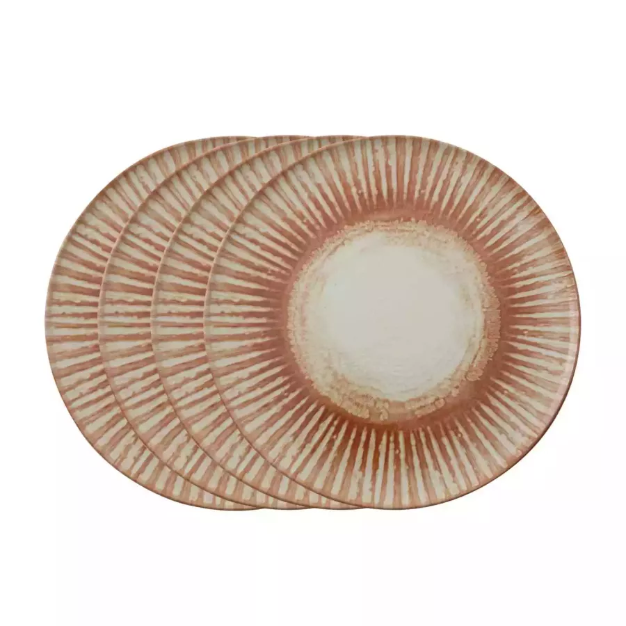 Set 4 Pizza Arthur Krupp Plates Stoneware