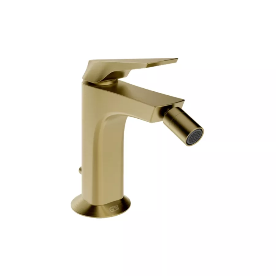 Bateria bidetowa Gessi Ventaglio 72007 z korkiem – Brass Brushed PVD