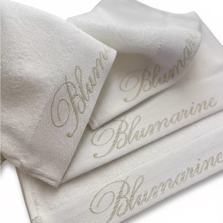 Blumarine Home Zestaw 4 Myjek Spa z Białej Bawełny Frotte