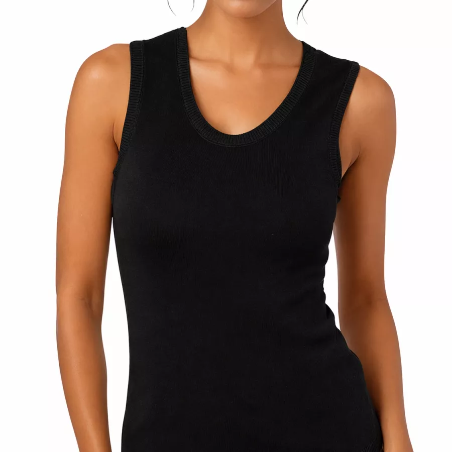 Top Tank Cedrina z Dzianiny – Czarny