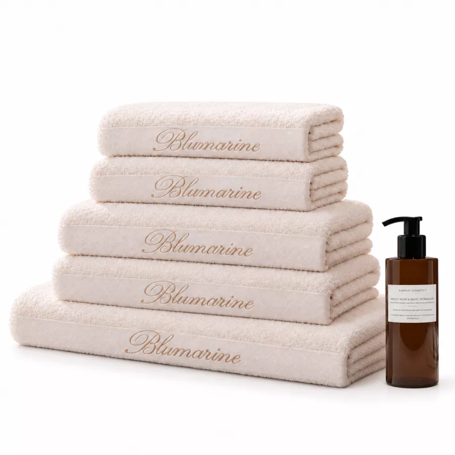Set Regalo Spa a Casa: 5 Asciugamani Blumarine e Sapone Nero
