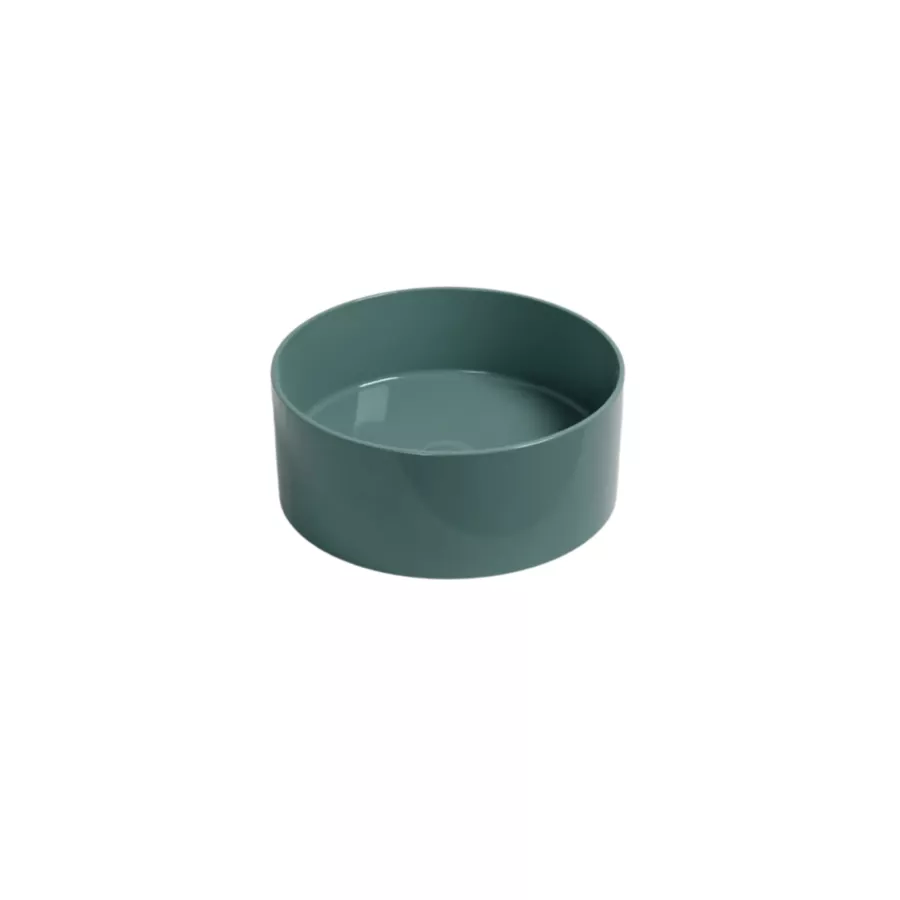 Lavabo tondo da appoggio Cielo Theo Verde smeraldo Lucido