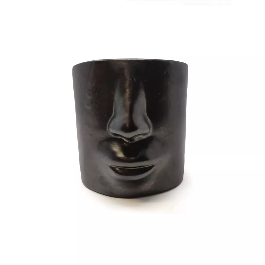 Vaso scultura Artègo Nobody Nero opaco