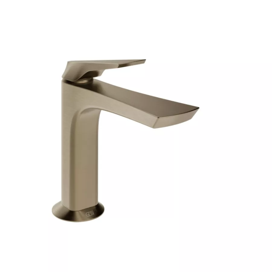Gessi Ventaglio 72051 – Miscelatore Lavabo Basso in Ottone con Piletta Stop&Go - Finox Brushed Nickel