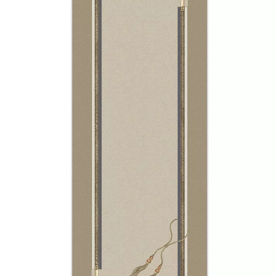 Borbonese Home Ascot Table Runner – Printed Cotton 50x150 cm Taupe