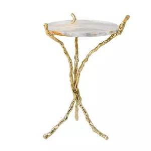 Stolik Kawowi Pap Deco Branch Table L Brass Mosiądz i Onyks