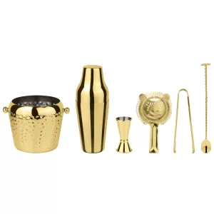 Paderno Mixology Set 6 Pieces Ice Stainless Steel Gold