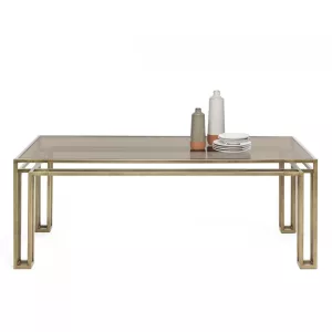 Mogg Tavolo da pranzo Hotline Bronzo Vetro trasparente - 200 x 90 x H 75 cm