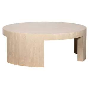 Richmond Interiors Alexander Jones Beige Coffee Table (Biltmore) Ø100 – Travertine